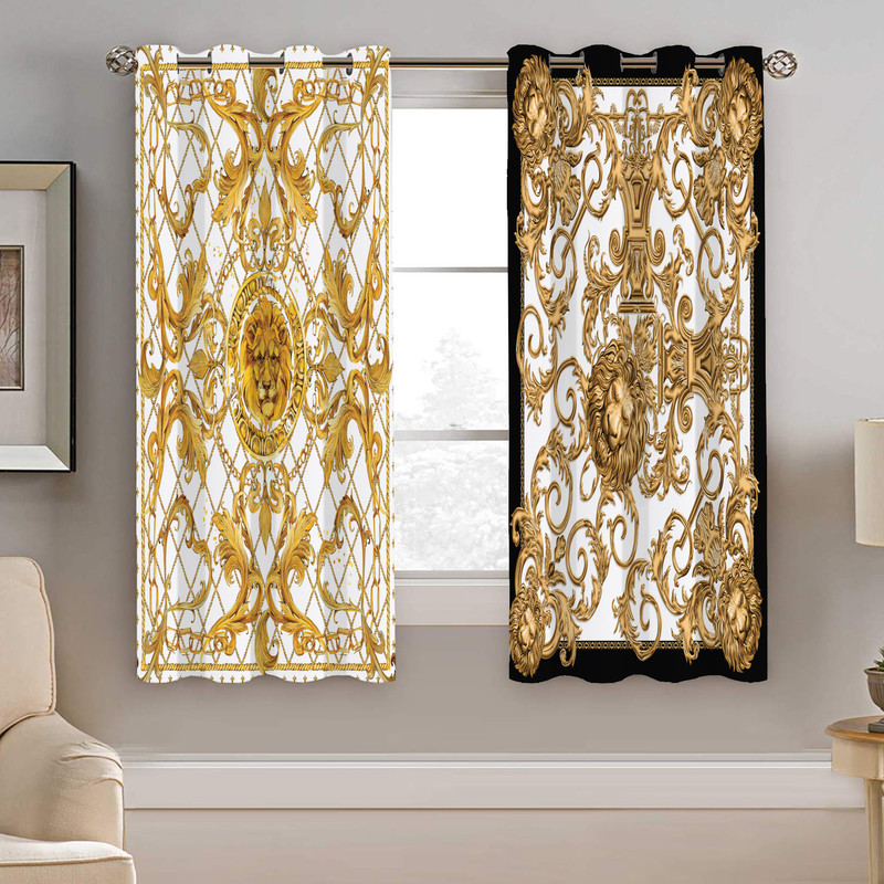 پرده نیروانا طرح سنتی مدل مخمل کد 5201 سایز 140×200 سانتی متر