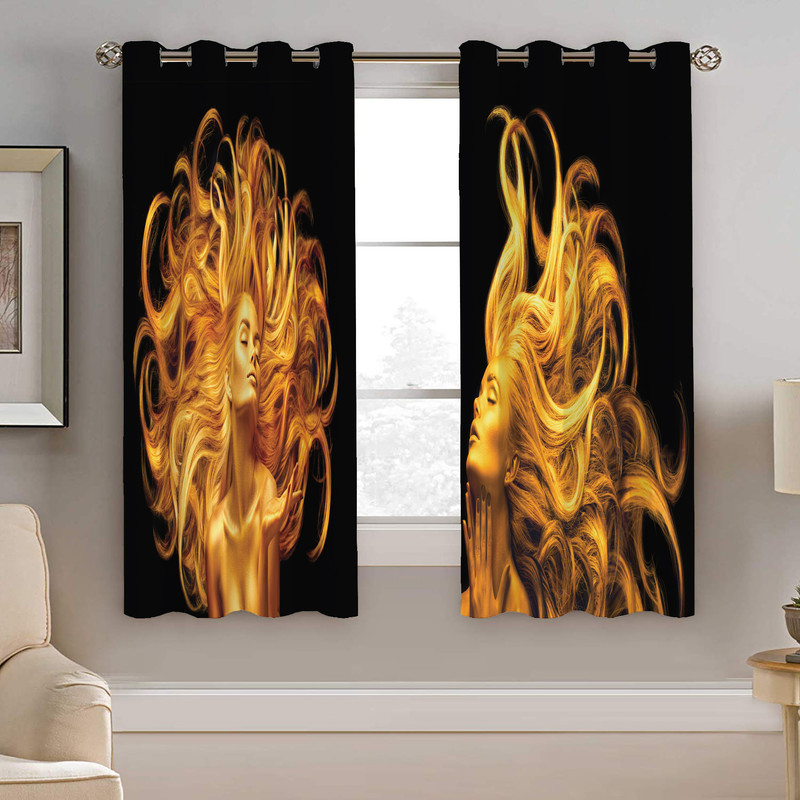 پرده نیروانا طرح چهره مدل مخمل کد 5202  سایز 140×200 سانتی متر