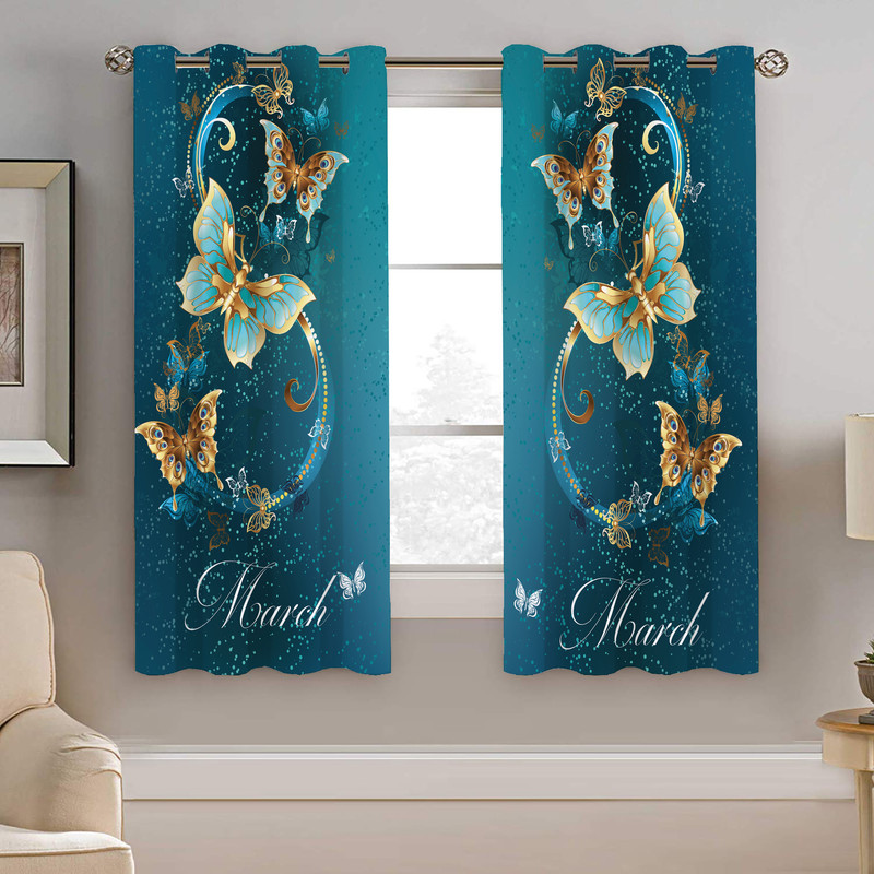 پرده نیروانا طرح پروانه مدل مخمل کد 8028 سایز 140×200 سانتی متر