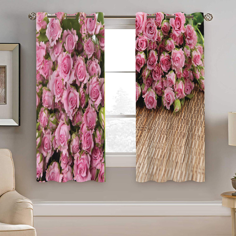 پرده نیروانا طرح گل مدل مخمل کد 8062 سایز 140×200 سانتی متر