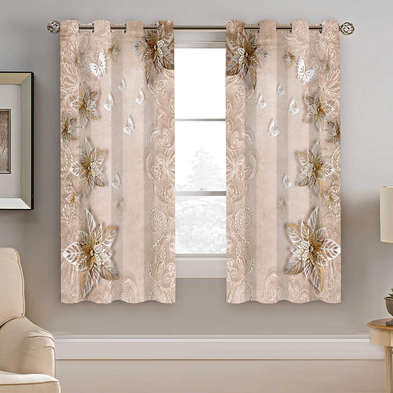 پرده نیروانا طرح سنتی مدل مخمل کد 5013 سایز 140×200 سانتی متر