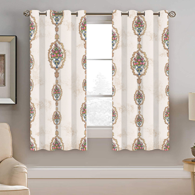 پرده نیروانا طرح سنتی مدل مخمل کد 8088 سایز 140×200 سانتی متر