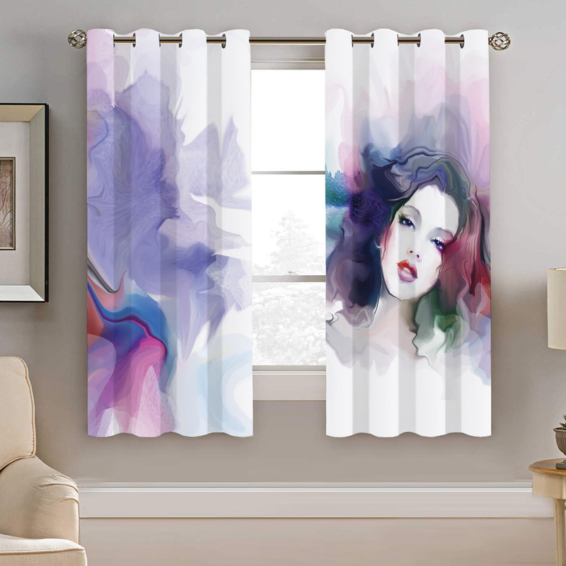 پرده نیروانا طرح چهره  مدل هازان کد 8101  سایز 140×200 سانتی متر