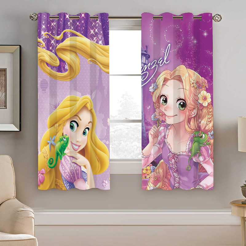 پرده نیروانا طرح گیسو کمند کودک مدل مخمل کد 4810 سایز 140×200 سانتی متر