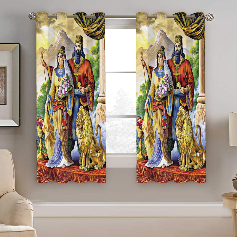 پرده نیروانا طرح کروش کبیر مدل مخمل کد 9009 سایز 140×200 سانتی متر