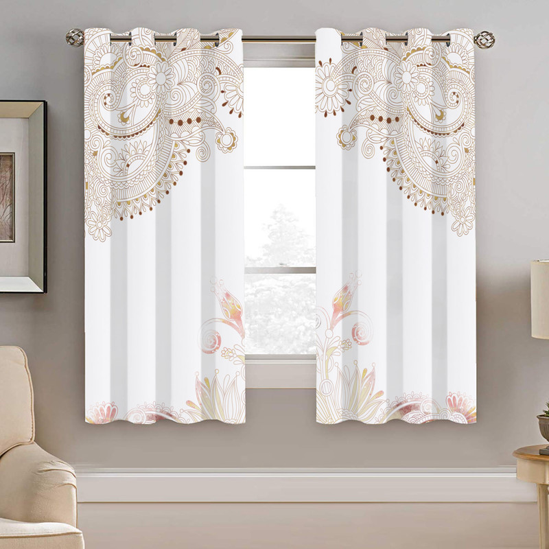 پرده نیروانا طرح سنتی مدل هازان کد 8424 سایز 140×200 سانتی متر