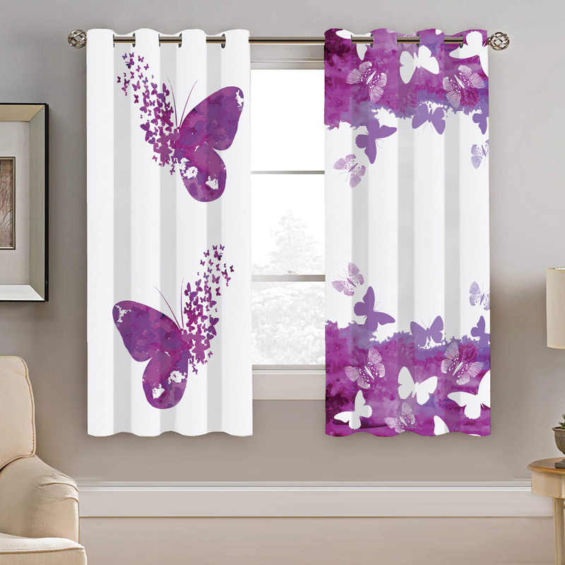 پرده نیروانا طرح پروانه مدل هازان کد 8442 سایز 140×200 سانتی متر