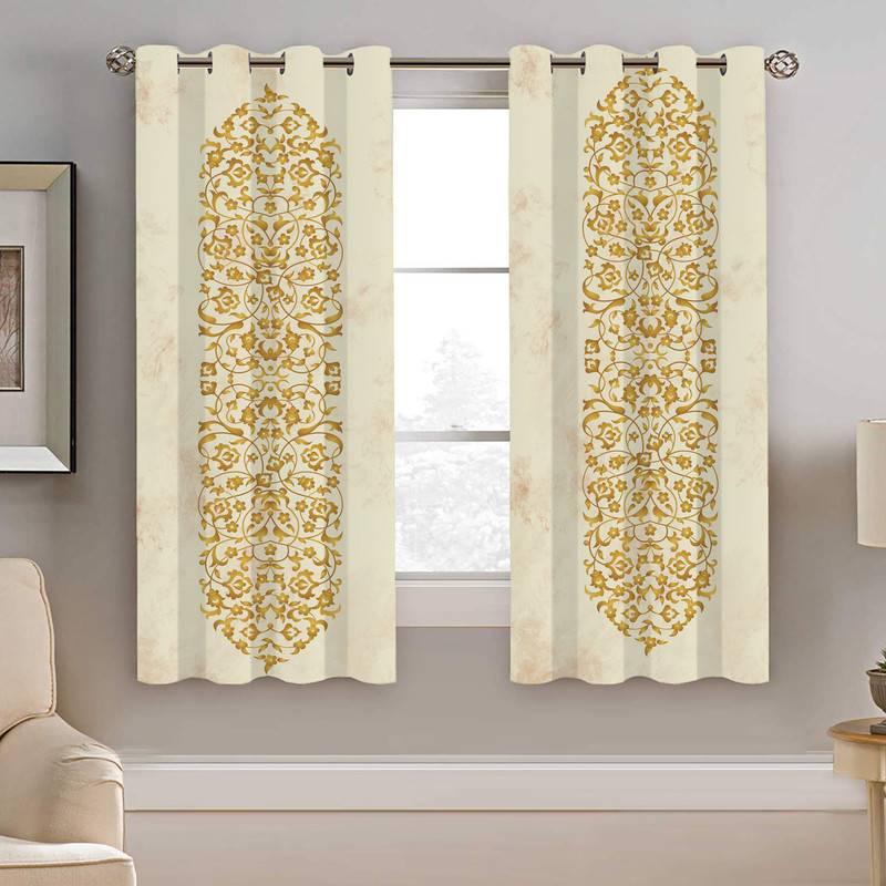 پرده نیروانا طرح سنتی مدل هازان کد 8443 سایز 140×200 سانتی متر