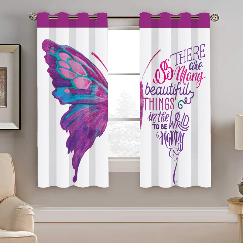 پرده نیروانا طرح پروانه مدل هازان کد 8457 سایز 140×200 سانتی متر