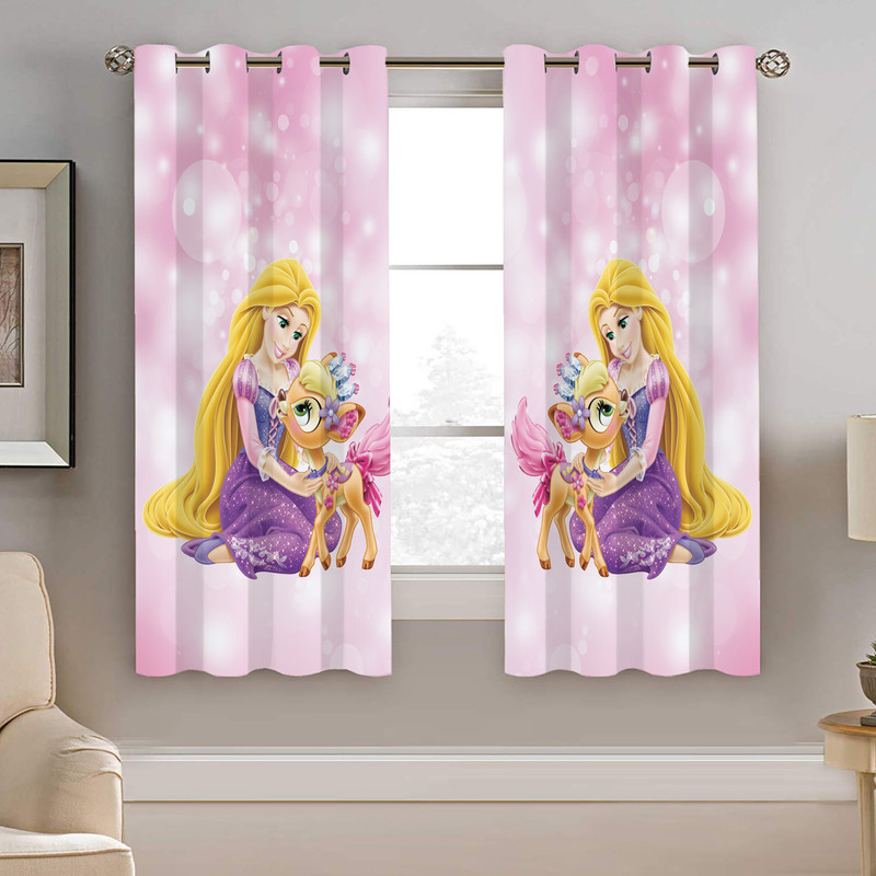 پرده نیروانا طرح آهو و پرنسس کودک مدل هازان کد 8590 سایز 140×200 سانتی متر