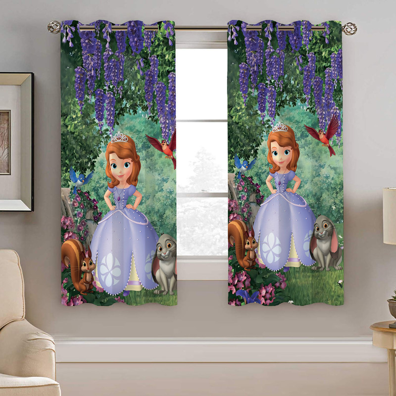 پرده نیروانا طرح دختر کودک مدل هازان کد 8600 سایز 140×200 سانتی متر