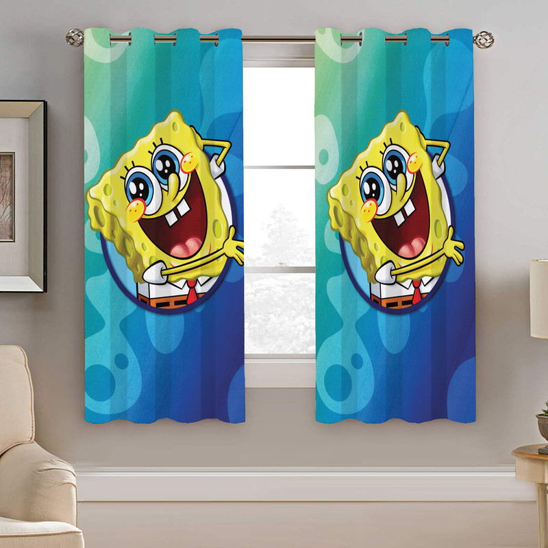 پرده نیروانا طرح باب اسفنجی کودک مدل هازان کد 8178 سایز 140×200 سانتی متر