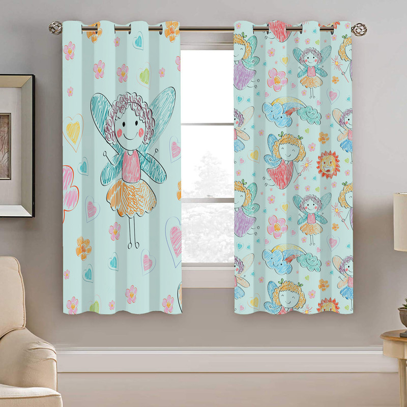 پرده نیروانا طرح کودک دختر مدل هازان کد 8181 سایز 140×200 سانتی متر