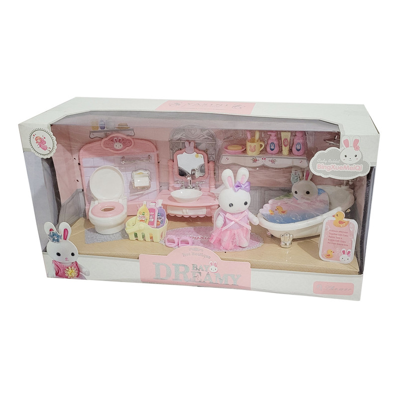 اسباب بازی طرح خانه عروسکی مدل خرگوش و لوازم خانه کد 976776