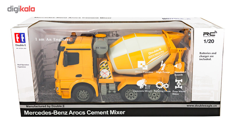 ماشین بازی کنترلی دبل ای مدل Mercedes Benz Cement Mixer