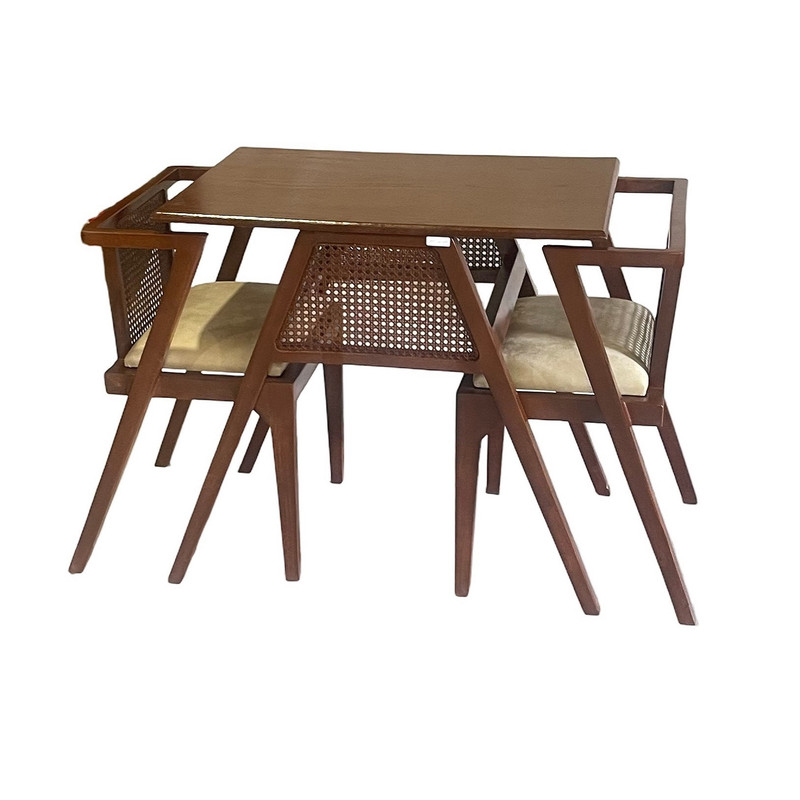 میز و صندلی ناهارخوری دو نفره گالری چوب آشنایی مدل Kmja-hsir2