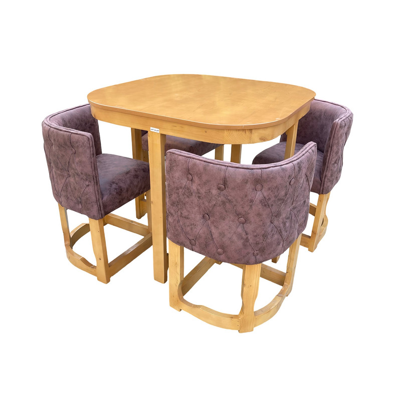 میز و صندلی ناهارخوری چهار نفره گالری چوب آشنایی مدل Khod-872-P