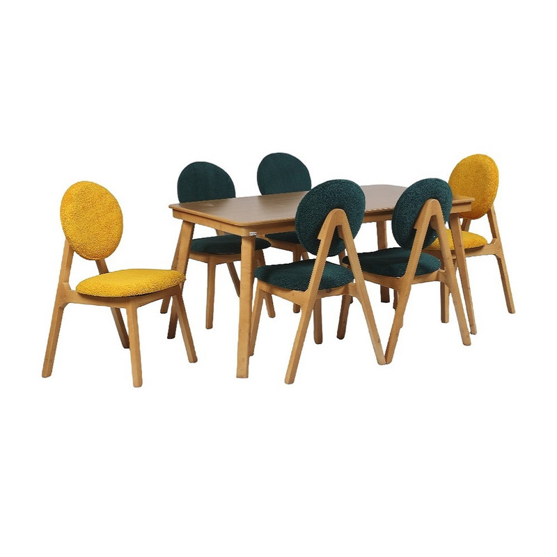 میز و صندلی ناهارخوری شش نفره گالری چوب آشنایی مدل Khod-8i-lux