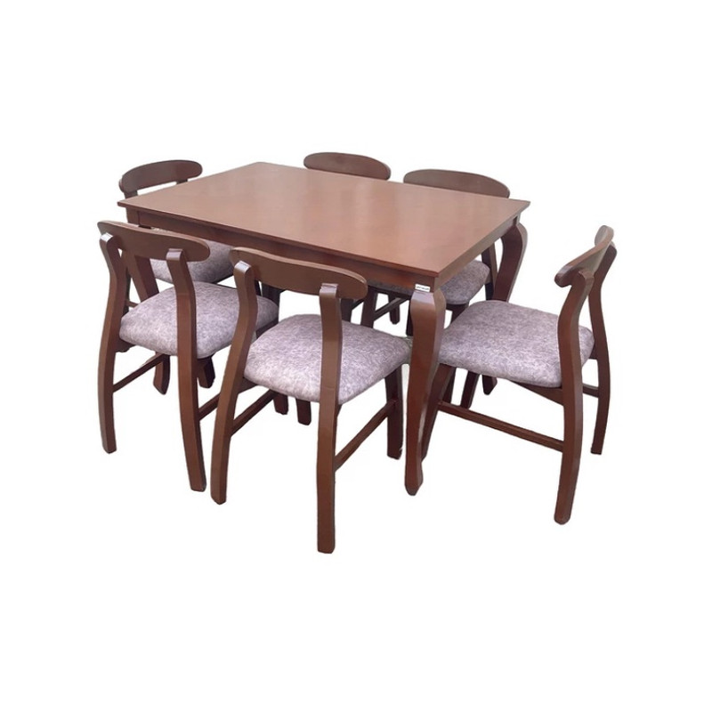 میز و صندلی ناهارخوری 6 نفره گالری چوب آشنایی مدل 855