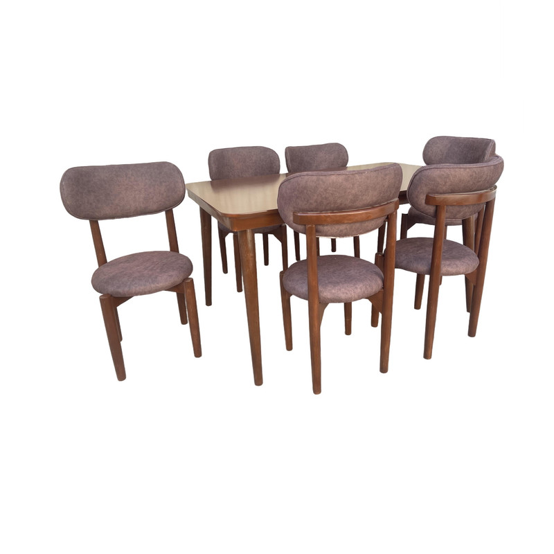 میز و صندلی ناهارخوری 6 نفره گالری چوب آشنایی مدل Gh-mini-Lux