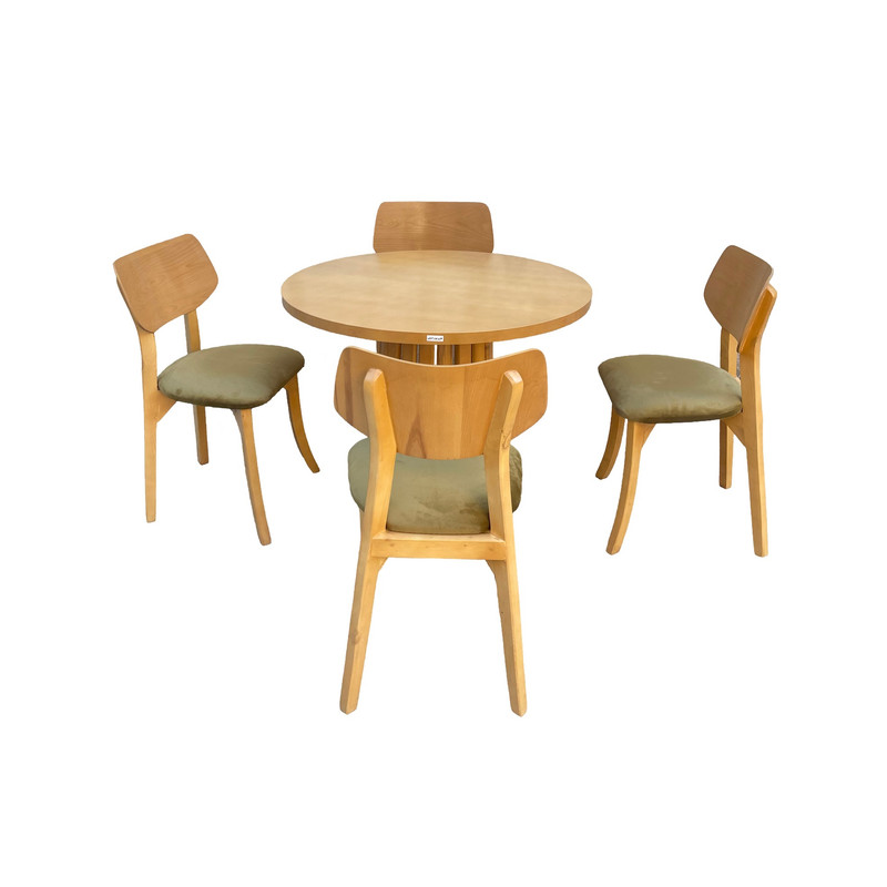 میز و صندلی ناهارخوری 4 نفره گالری چوب آشنایی مدل Khod-minfili-Boshk