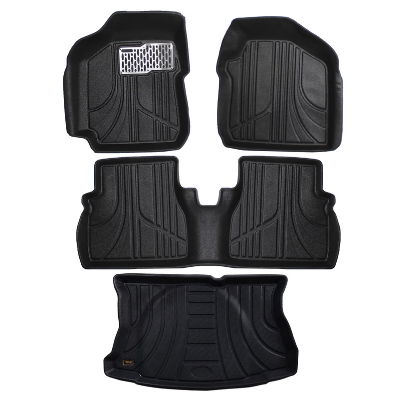 کفپوش سه بعدی خودرو مکس مدل MAX-MH مناسب برای کوییک R به همراه کفپوش صندوق خودرو