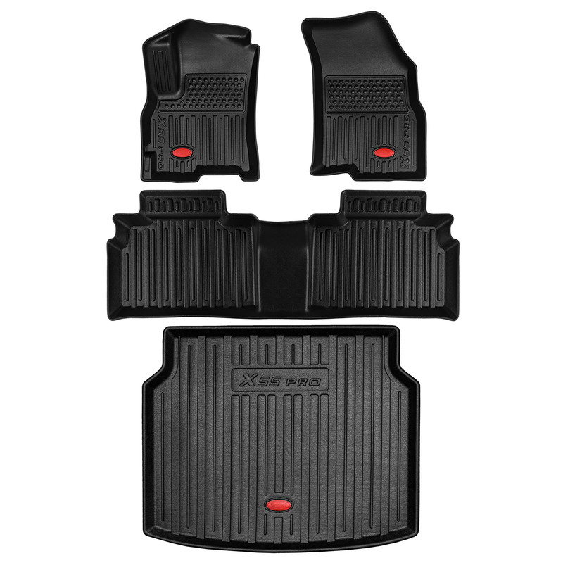 کفپوش سه بعدی خودرو بابل کارپت مدل لاکچری 02 مناسب برای MVM X55 pro به همراه کفپوش صندوق خودرو