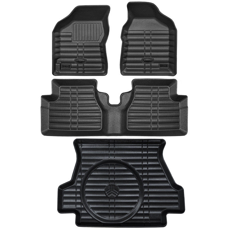 کفپوش سه بعدی خودرو بابل کارپت مدل اکونومی مناسب برای ساینا به همراه کفپوش صندوق