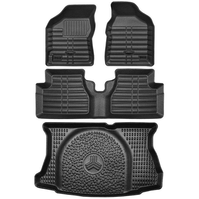 کفپوش سه بعدی خودرو بابل کارپت مدل اکونومی مناسب برای تیبا 2 به همراه کفپوش صندوق