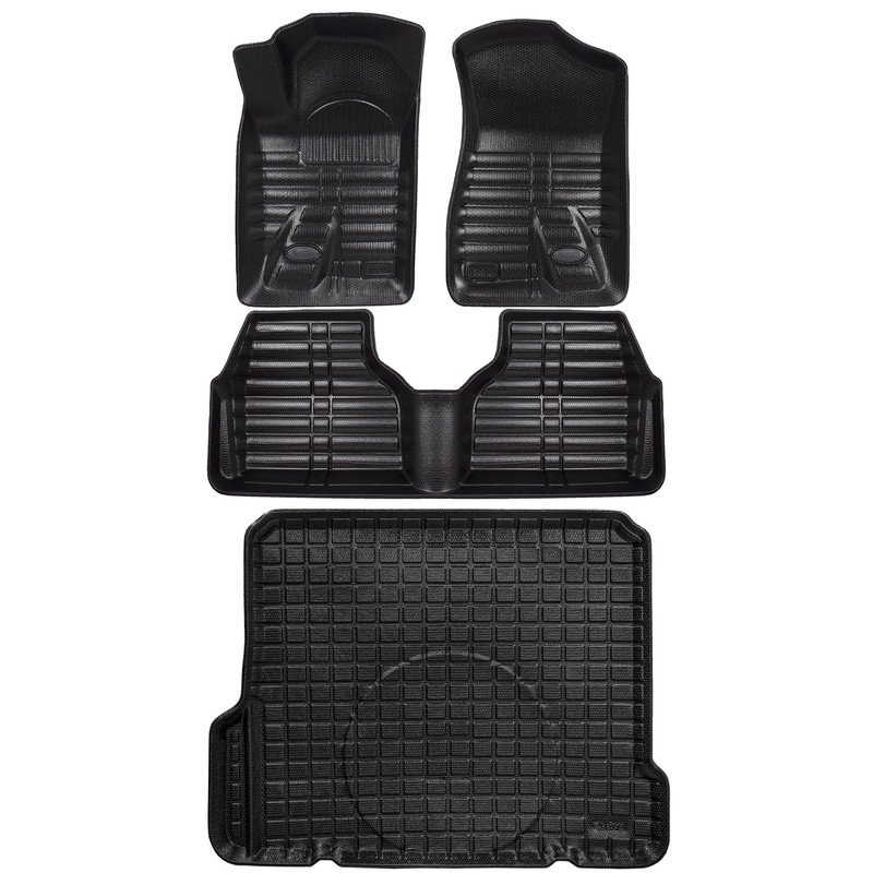 کفپوش سه بعدی خودرو بابل کارپت مدل اکونومی مناسب برای سمند سورن پلاس به همراه کفپوش صندوق