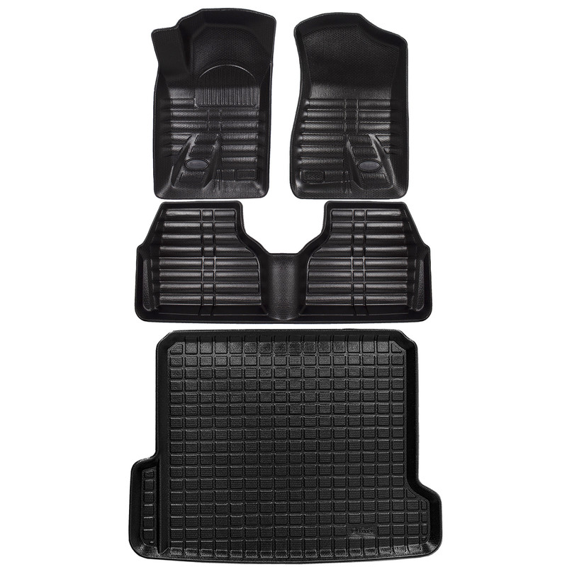 کفپوش سه بعدی خودرو بابل کارپت مدل اکونومی مناسب برای پژو پارس TU5 به همراه کفپوش صندوق