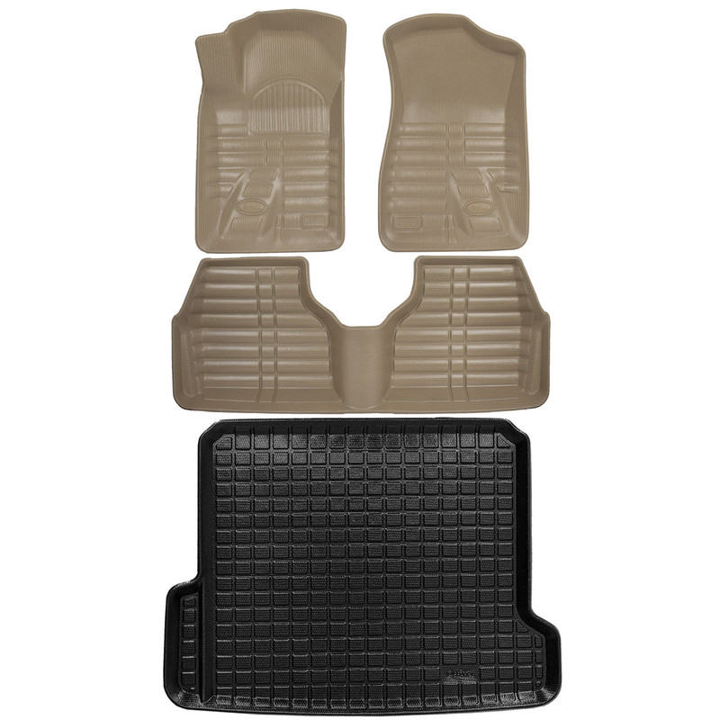 کفپوش سه بعدی خودرو بابل کارپت مدل اکونومی مناسب برای پژو 405 SLX به همراه کفپوش صندوق