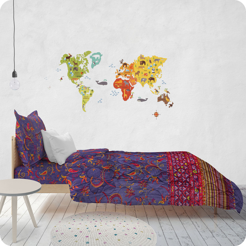 سرویس خواب بابل کارپت مدل تیسا طرح لینا یک نفره سه تکه 