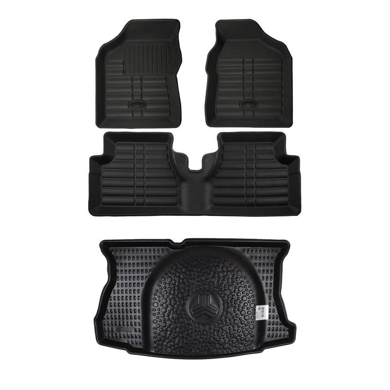 کفپوش سه بعدی خودرو بابل کارپت مدل 009 مناسب کوییک به همراه صندوق