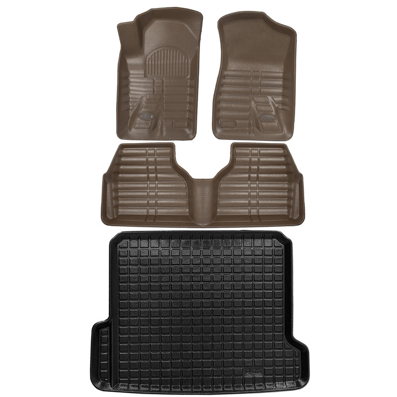 کفپوش سه بعدی خودرو بابل کارپت مدل اکونومی مناسب برای پژو 405 به همراه کفپوش صندوق