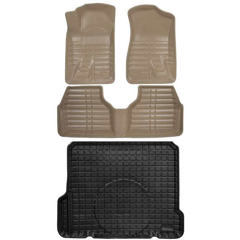 کفپوش سه بعدی خودرو بابل کارپت مدل اکونومی مناسب برای سمند LX به همراه کفپوش صندوق