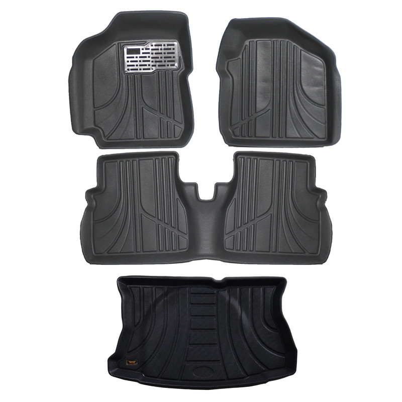 کفپوش سه بعدی خودرو مکس مدل MAX-MH مناسب برای تیبا 2 به همراه کفپوش صندوق خودرو