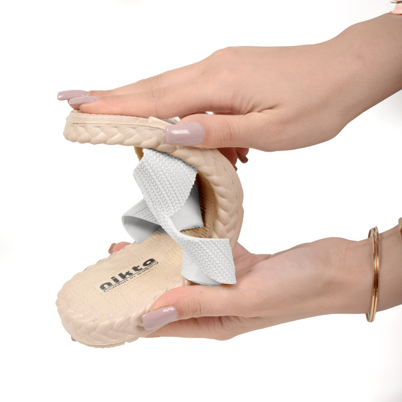 دمپایی زنانه نیکتا مدل ضربدری کد WH.2745