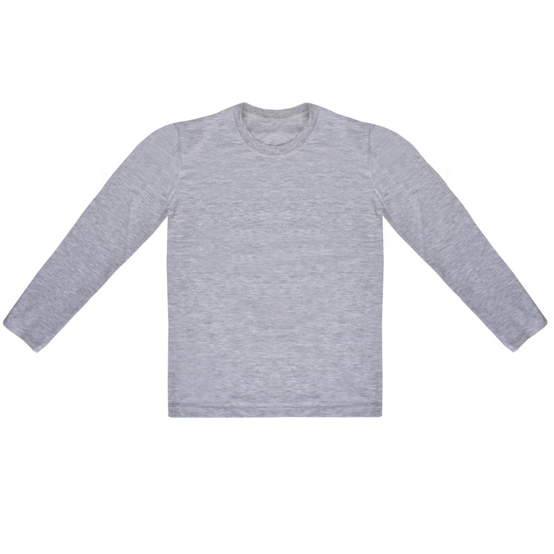 تی شرت آستین بلند بچگانه مدل ساده کد K01 رنگ طوسی