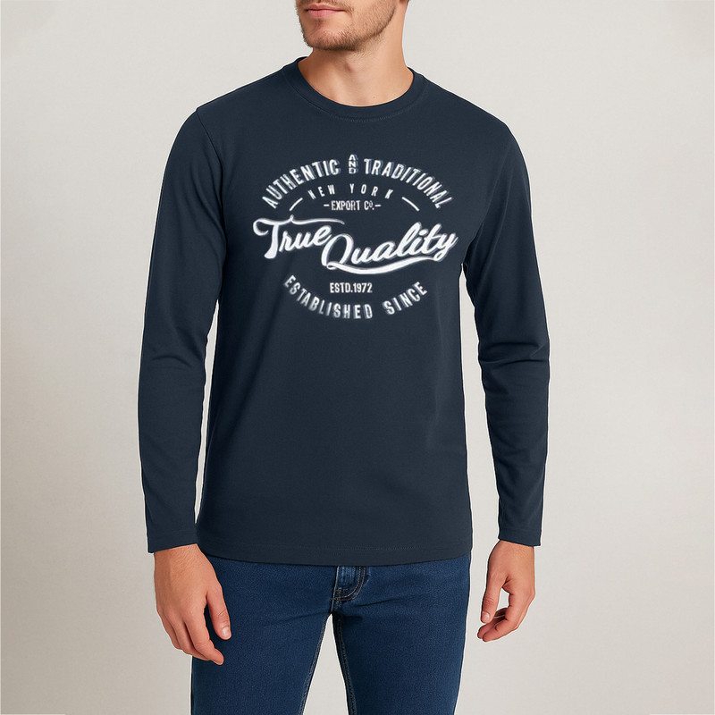 تی شرت آستین بلند مردانه مدل V390