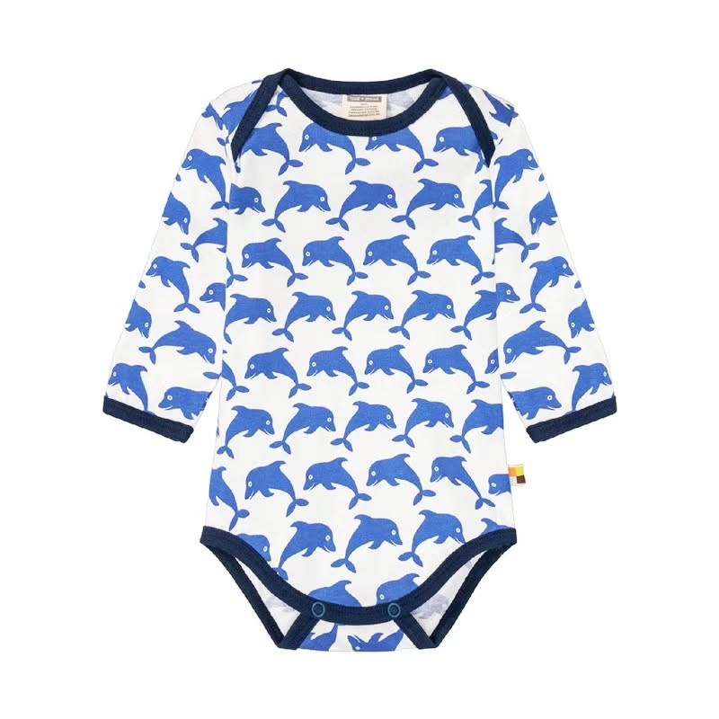 بادی آستین بلند نوزادی لود پرود مدل دلفین کوچولو 2024