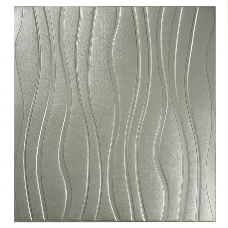 دیوارپوش مدل فومی پشت چسب دار طرح موج بسته 5 عددی 