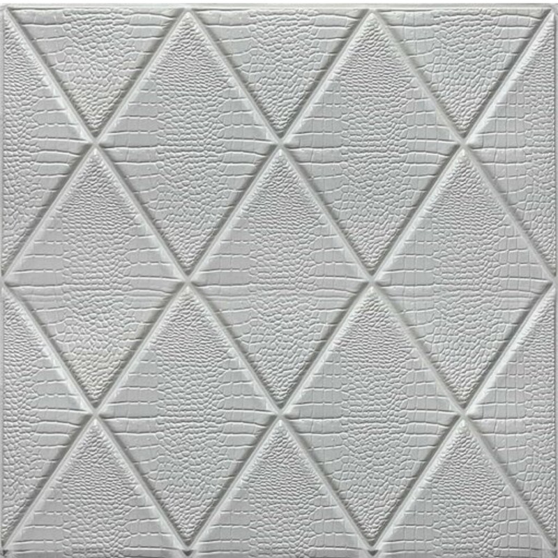 دیوارپوش مدل فومی پشت چسب دار طرح لوزی کروکدیل بسته 10 عددی