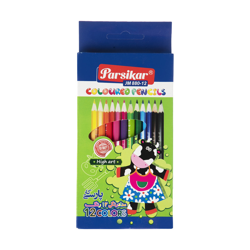 مداد رنگی 12 رنگ پارسیکار مدل JM 880-12-1 A15