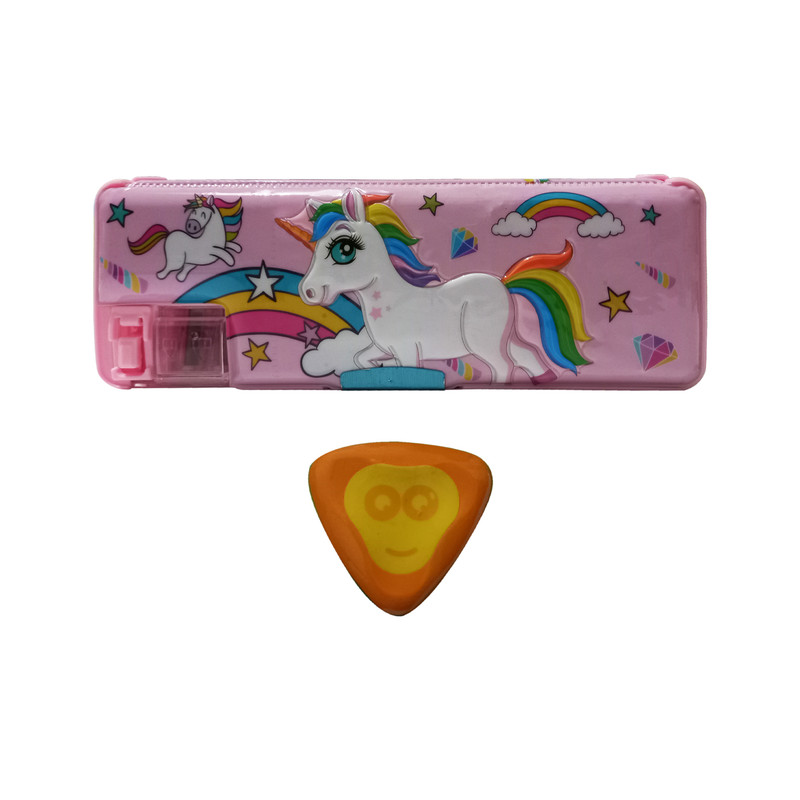 جامدادی مدل اسب تک شاخ به همراه پاک کن