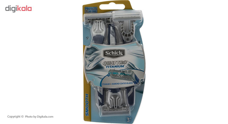 خودتراش مردانه شیک مدل Quattro بسته 3 عددی