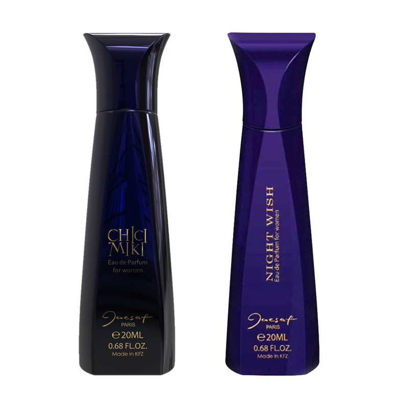 عطر جیبی زنانه ژک ساف مدل Night Wish حجم 20 میلی لیتر به همراه عطر جیبی زنانه ژک ساف مدل Chici Miki حجم 20 میلی لیتر 