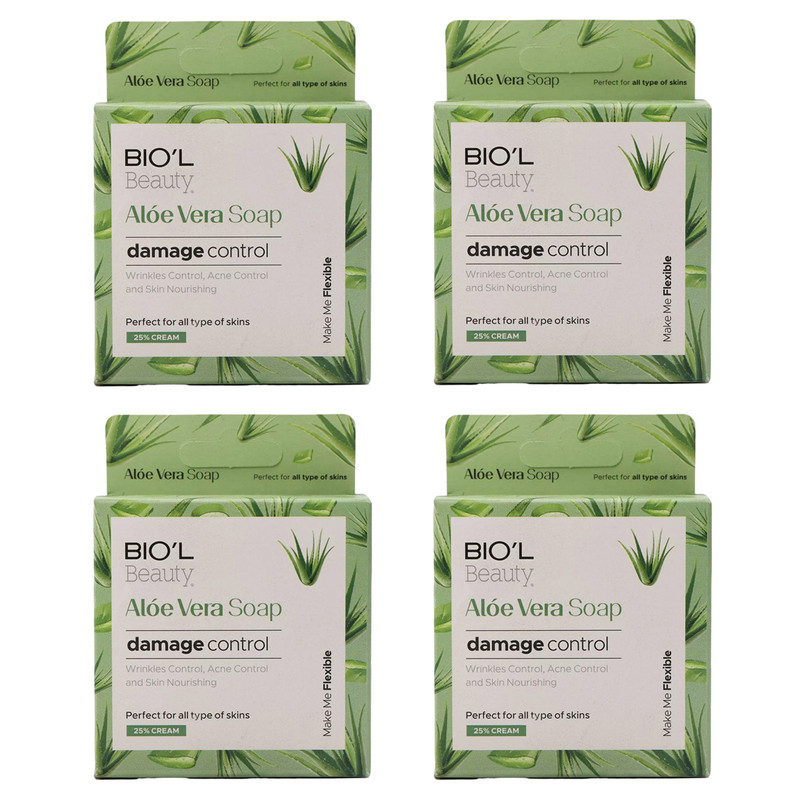 صابون شستشو بیول مدل آلوئه ورا وزن 100 گرم مجموعه 4 عددی