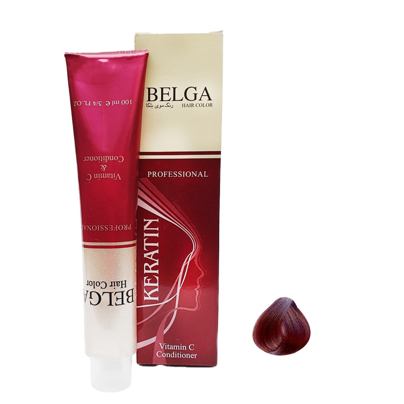 رنگ مو بلگا سری فشن شماره BE7 حجم 100 میلی لیتر رنگ بنزینی