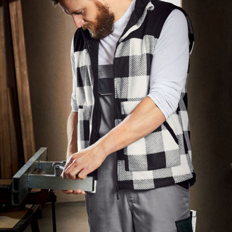 جلیقه مردانه پارکساید مدل توکرک چهارخانه کد LUX2022